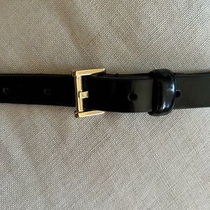Jil Sander Women’s Black Pantent Leather Belt